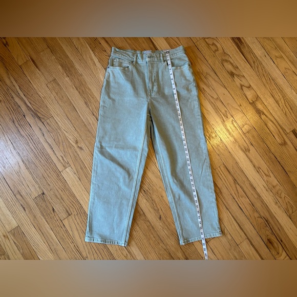 NWT Everlane Way High Straight Leg High Rise Jeans Green Size 30 - Picture 11 of 12